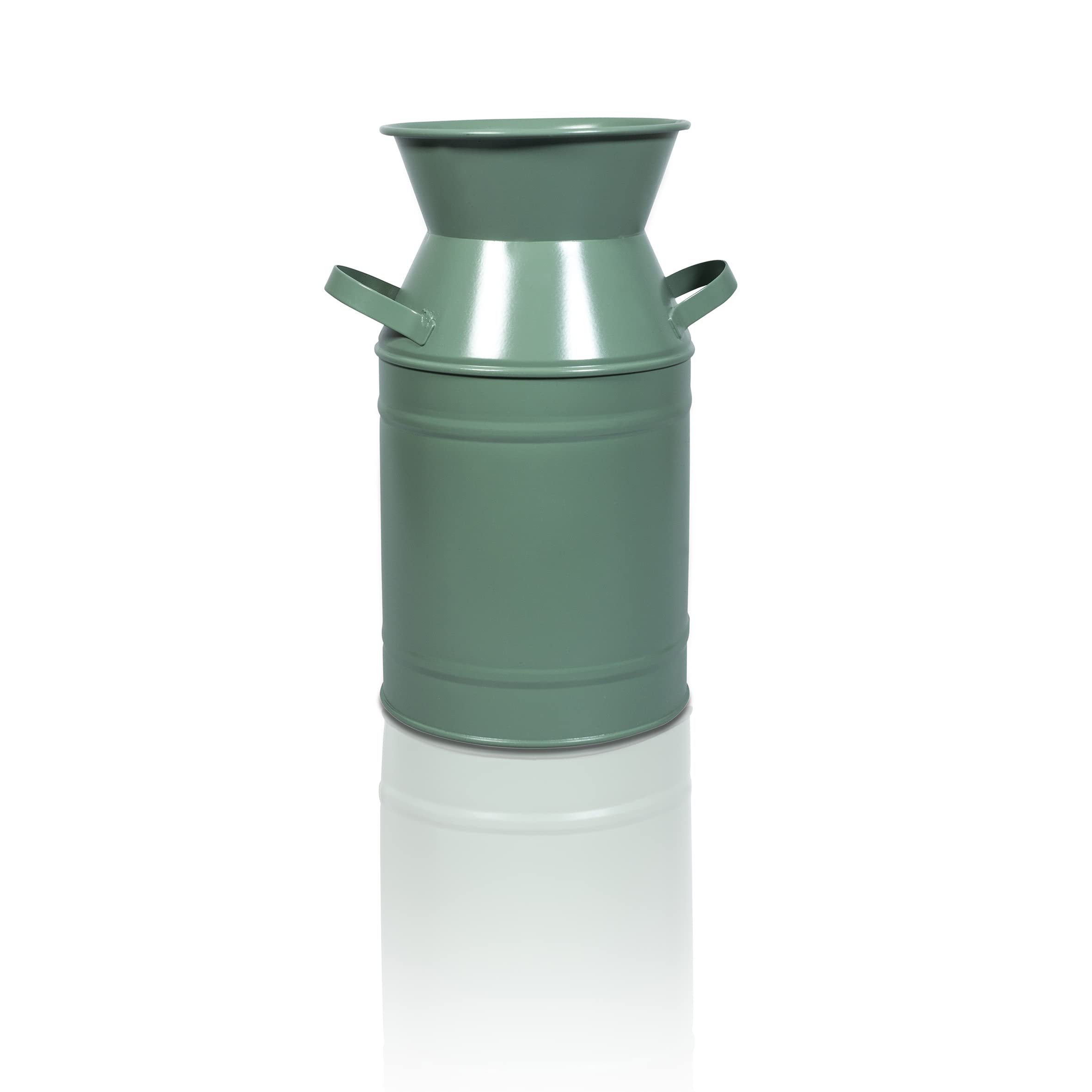 St Helens Home & Garden Vintage Metal Milk Churn Planter Light Green from B&Q