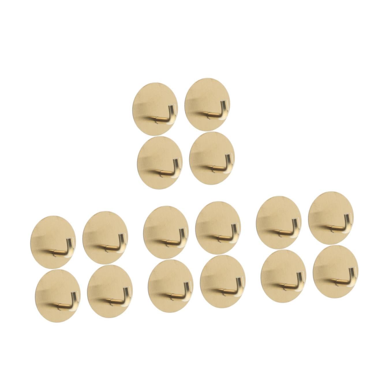 NUOBESTY Gancho De Acero Inoxidable Gancho Adhesivo Resistente Toalla De Baño Ganchos De Pared De La Ducha Gancho Adhesivo Para Toallas Toallero Ganchos De Baño Golden 4 Piezas X 4