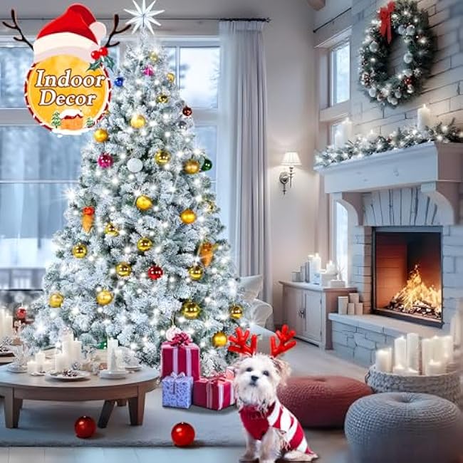 KNONEW 403ft 1000 LED String Lights Outdoor Christmas Lights 8 Modes & Timer Fairy Light Plug in Waterproof LED String Lights for Xmas Yard Tree Wedding Party Holiday Decorations (Cool White)