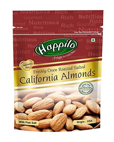Image of Happilo 100% Natural Premium Whole Cashews, 200g + Happilo Premium Californian Roasted and Salted Almonds, 200g
