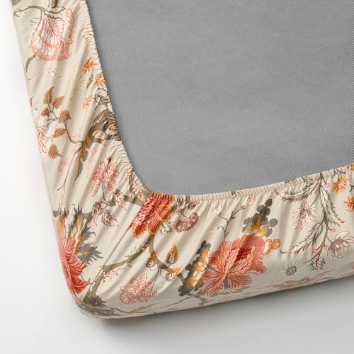 Drap-housse NÄSSELKLOCKA 90x200 cm, l'élégance du gris clair-beige - 6