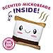 Scentco Smillows - Patented Gourmet Scented Stuffed Plush Pillows (S'Mores Marshmallow) - Accent, Throw, Decorative Pillows - Kids Room Decor, Gift for Kids