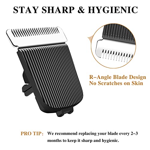 3 Pack Replacement Blades Fit For Manscaped Lawn Mower Groin Hair Trimmer Blade, Hygienic Snap-In Replacement Blades Compatible With Manscaped 4.0 3.0 2.0 Replaceable Blade, Black #TOP4