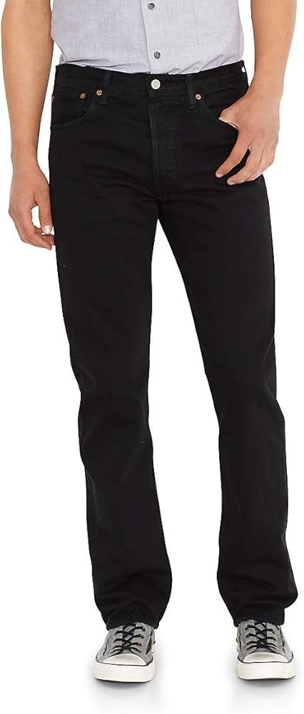 Levi's Men's 501 Original Fit Jeans - Black - 33W x 32L at