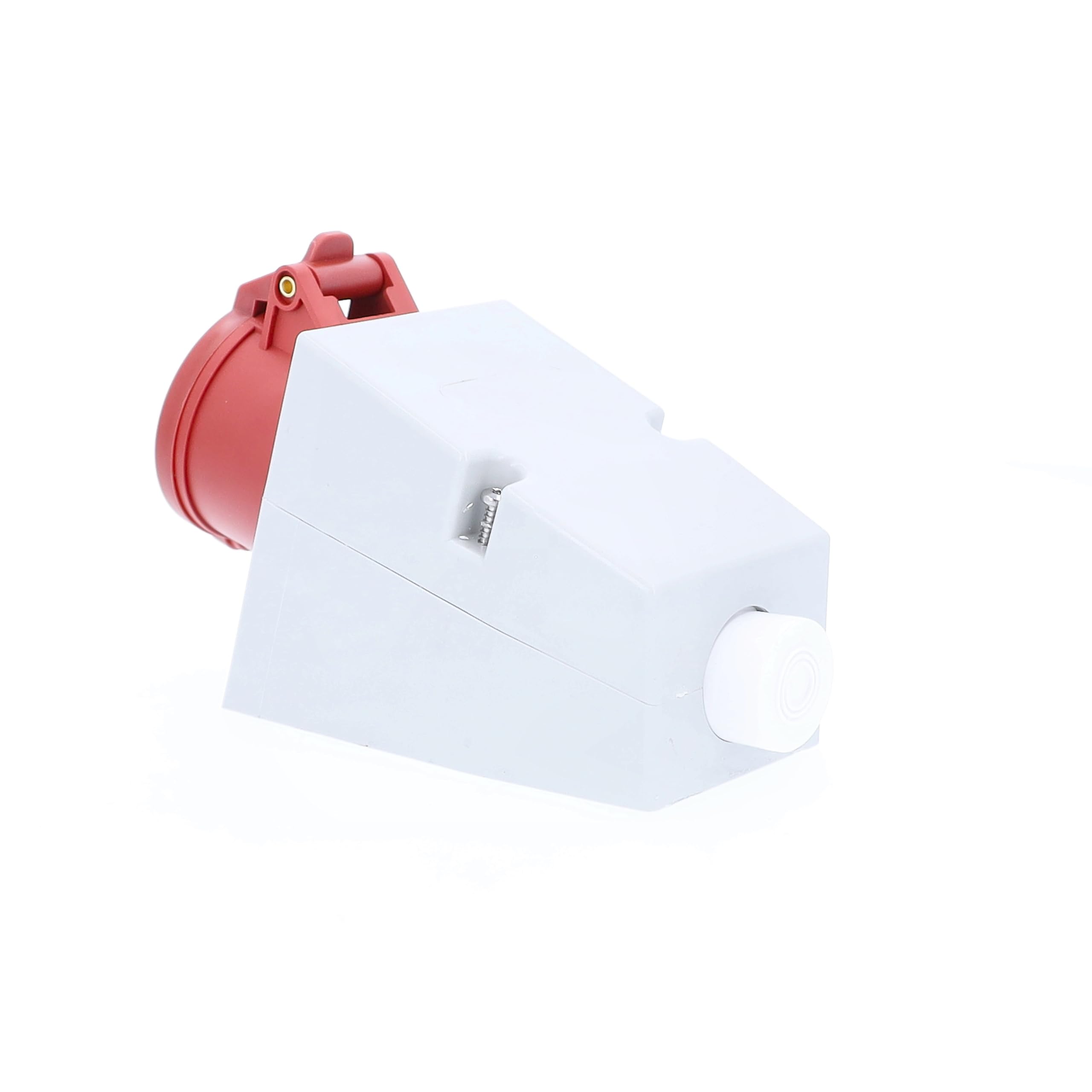 as - Schwabe Presa CEE a parete - 400 V, 16 A, 5 poli - Presa a parete con coperchio incernierato - con alloggiamento resistente agli urti - con collegamenti a vite - Made in Germany - IP44, 60430