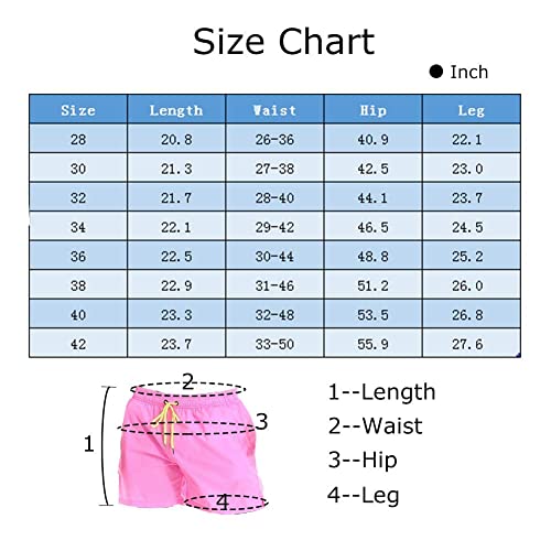 Lncropo Men’s Solid Swimming Trunks Quick Dry Beach Bathing Swim Shorst With Mesh Lining(Pink,Xxl) #TOP2