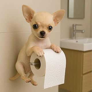 Dog Paper Holder, Cute 3D Cat Paper Towel Holder Wall Mounted Decorative Animal Toilet Paper Holder, Unique Gift for Dog Lovers, Home Accessories for Kitchen and Bathroom (#F) product image