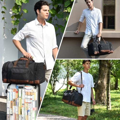 Dimayar Expandable Duffle Bag for Men, 50L Large-Capacity Weekender, Water-Resistant Mens Duffle Bags for Traveling, Lightweight & Durable Overnight Carry-On, Versatile Gym and Travel Bag3