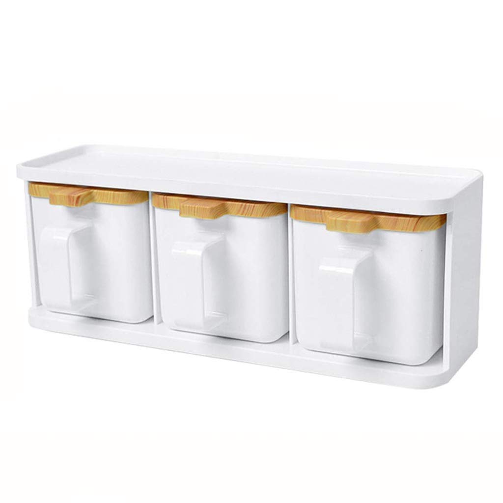 Condiment Bottles, Plastic Cruet Set Seasoning Box Kitchen Salt Tank Sugar Bowl MSG Seasoning Spices Tank Cartridge