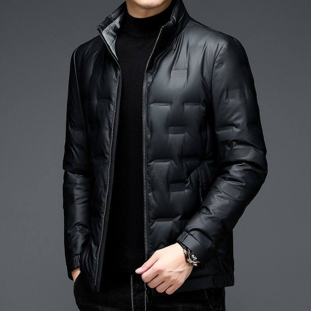 Jacks Heren,Warm Donsjack Voor Heren Mode Lichtgewicht Kort Zwart Opstaande Kraag Waterbestendig Winter Outdoor Pufferjacks Gewatteerde Gewatteerde Parka-Jassen Winddicht Bovenkleding Tops Voor Mann