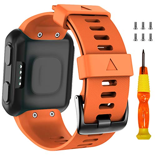 ANBEST Pulsera de Silicona Compatible con Forerunner 35 Correa, Pulsera deportiva Reemplazable Adecuado para Forerunner 35/Approach S10 Smart Watch(Naranja)