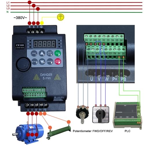 Convertidor de frecuencia 380V VFD económico de control vectorial para motor trifásico 4