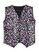 Linjinx Kids Boys Girls Metallic Leopard Vest Jacket Top Modern Latin Jazz Dance Waistcoat Tops Performance Dancewear Black 18-24 Months