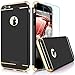 iPhone 6s Plus Case, Anole® Ultra-thin 3 in 1 Anti-Scratch Fingerprint Shockproof Resist Cracking Electroplate Metal Texture Armor PC Hard Back Case Cover for Apple iPhone 6s Plus 5.5 Inch (Black)