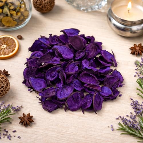 Image of Pure Source India Potpourri - Natural Dried Flower Fragrance Lavender | Long Lasting Home Fragrance | Decorative Bowl Filler | Wardrobe & Car Freshener | Essential Oil Infused (Blue, 100gm)