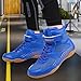 BKWHDAY Kids Wrestling Shoes Youth Boys Girls Boxing Shoes Lightweight Breathable Non Slip for Fitness Powerlifting Blue