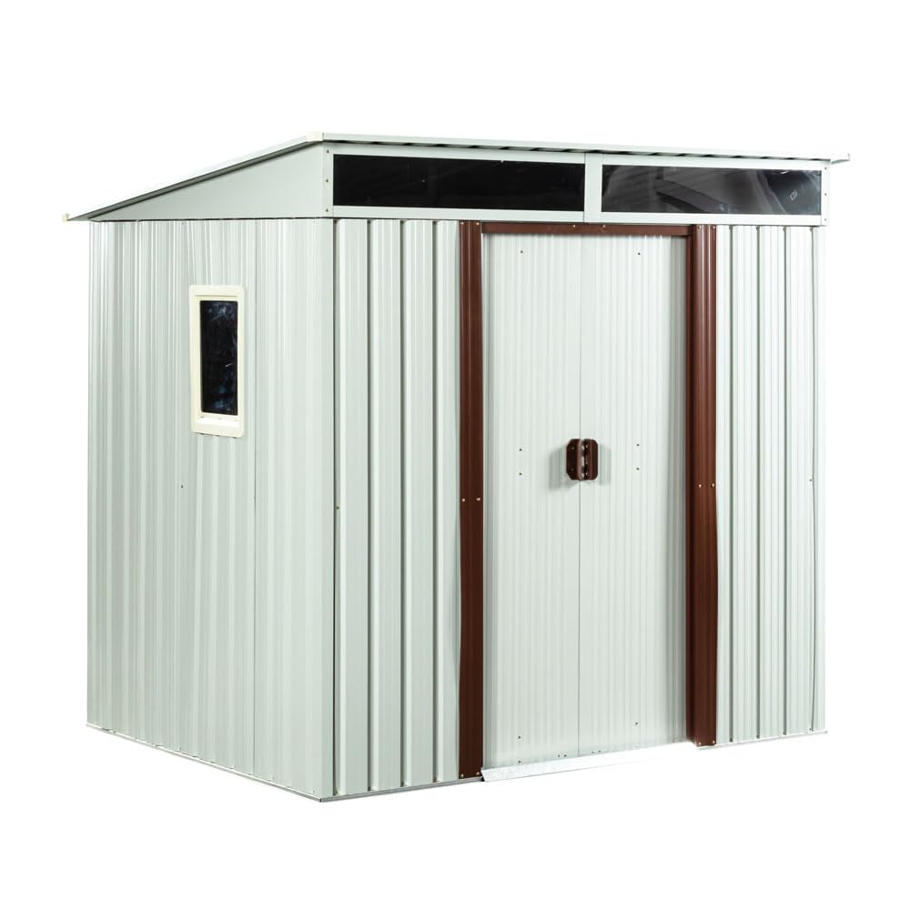 Amazon | 物置 屋外 大型 倉庫 195×150×180cm スチール製 収納庫 大