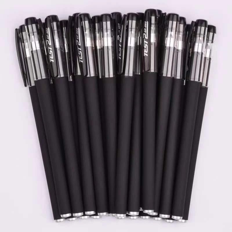 Pack of 10 Black, Blue, Red Matte Gel Ink Carbon Pens - Test2 GP-380 (Black)