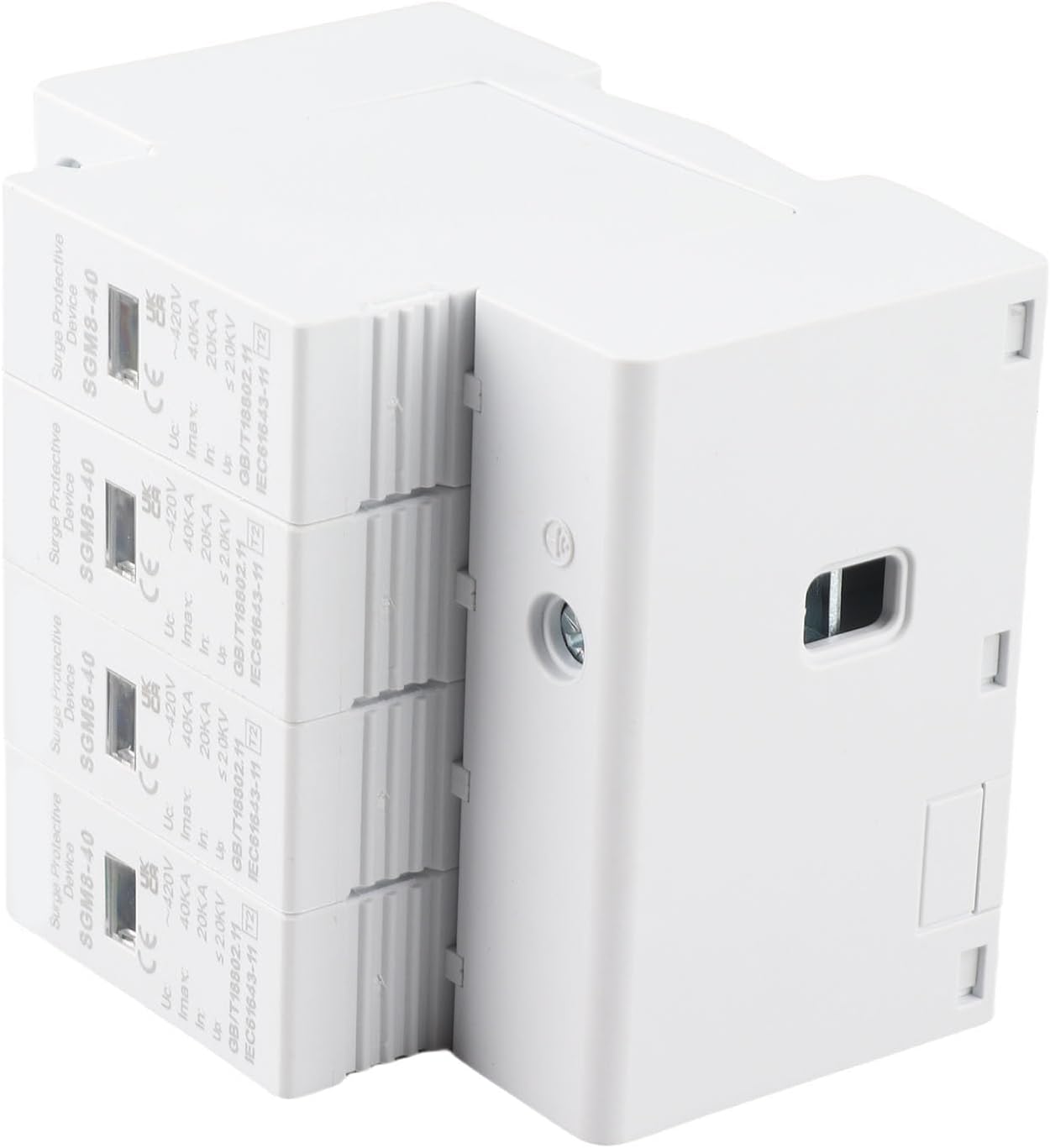 House Protector, 4P 40KA House Din Rail Low-Voltage Protector Arrester Device for