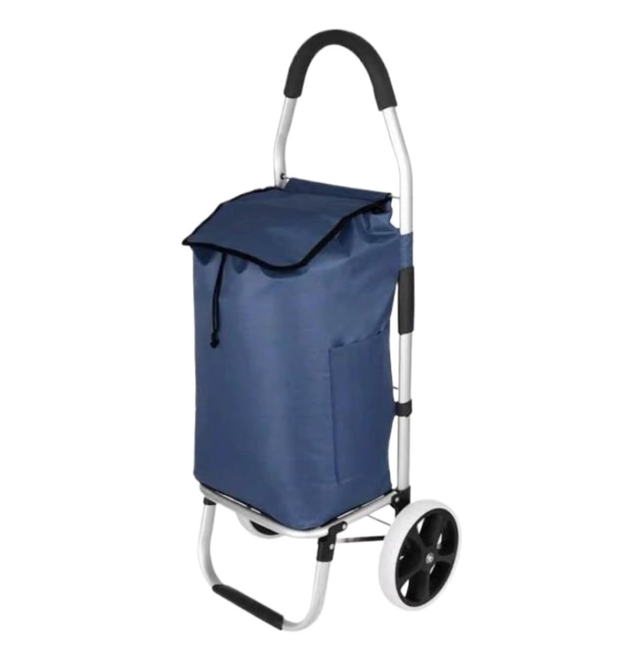 SBZIOJHDR foldable shopping trolley， Shopping Solid with Bag Multifunctional Luggage Cart with Wheel Grocery(Blue)