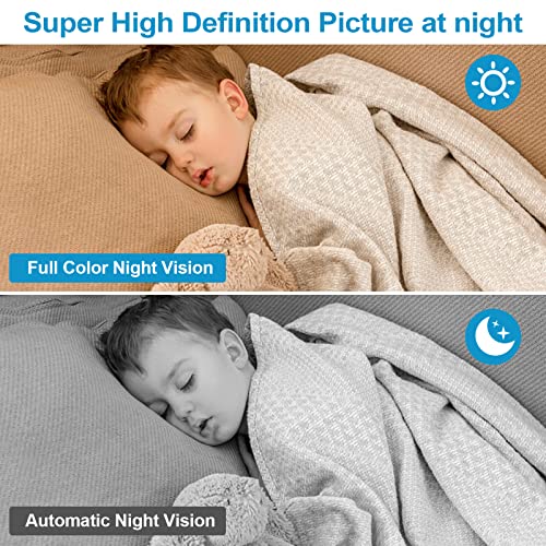 4Mp Indoor Security Camera Pet Camera With Phone App 2K 5Ghz & 2.4Ghz 360°Wireless Wifi Cameras For Baby/Elder/Dog/Pet Motion Detection Audible Alarm Easy Installation Compatible With Alexa #TOP5