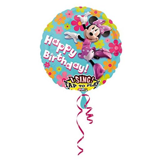 amscan 2349301 folieballong Sing-A-Tune Minnie Mus-Happy Birthday Se bild, en storlek