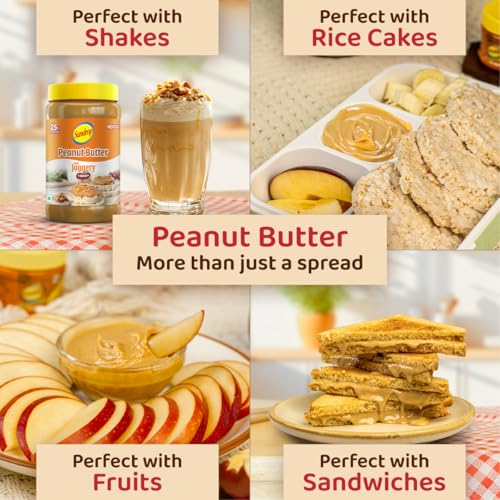 Image of Sundrop Peanut Butter with Jaggery | Creamy | 900 grams | With 25% Protein | 7.5% Dietary Fibre | Premium Roasted Peanuts | Great Value Per Gram of Protein I No refined sugar