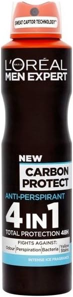 L'Oréal Men Expert Carbon Protect Desodorante Antitranspirante, 250 mL