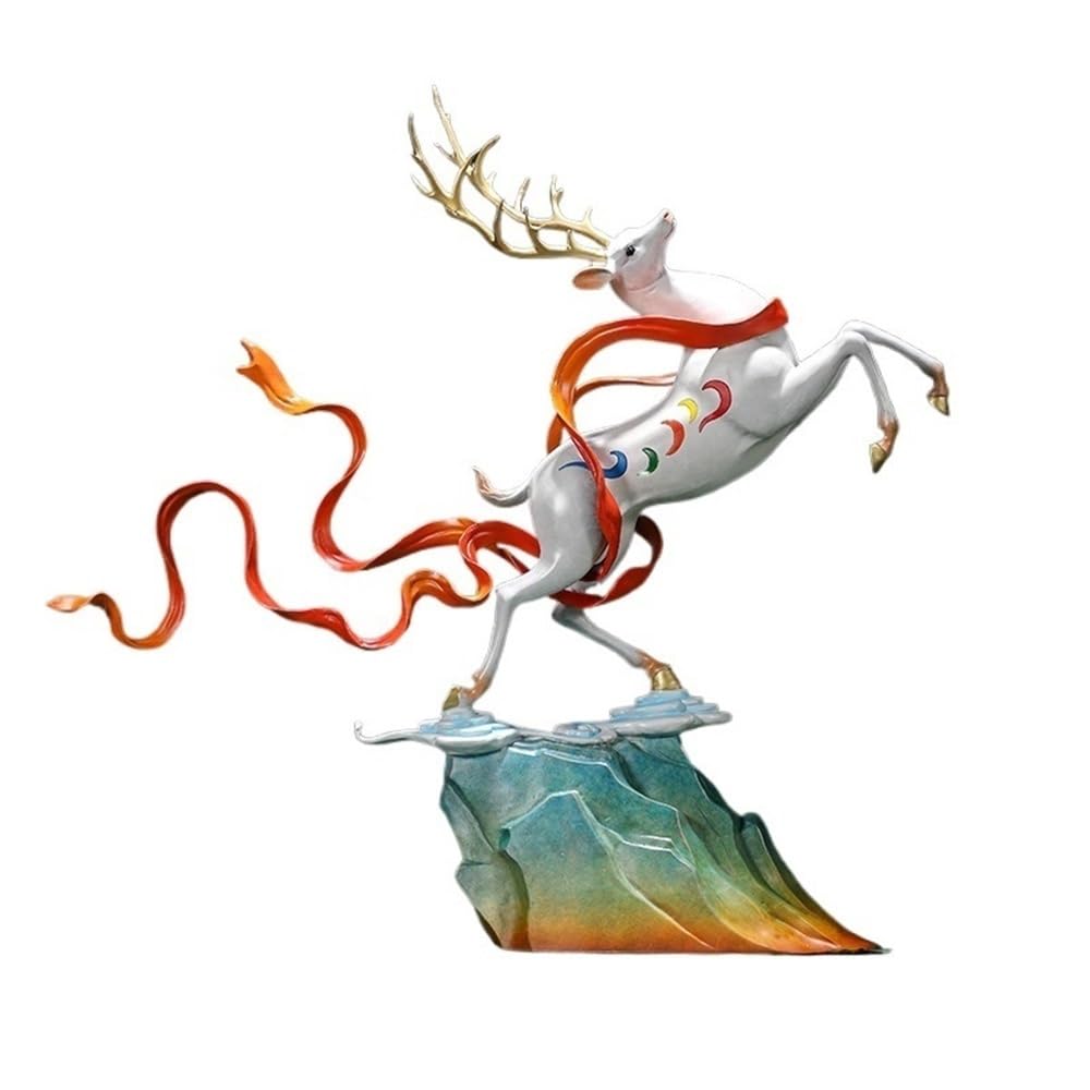 WQQYU6HKF Table Decorations Home Decor Housewarming and Opening Feng Shui Gift Handmade Copper Deer Ornaments Art Statue