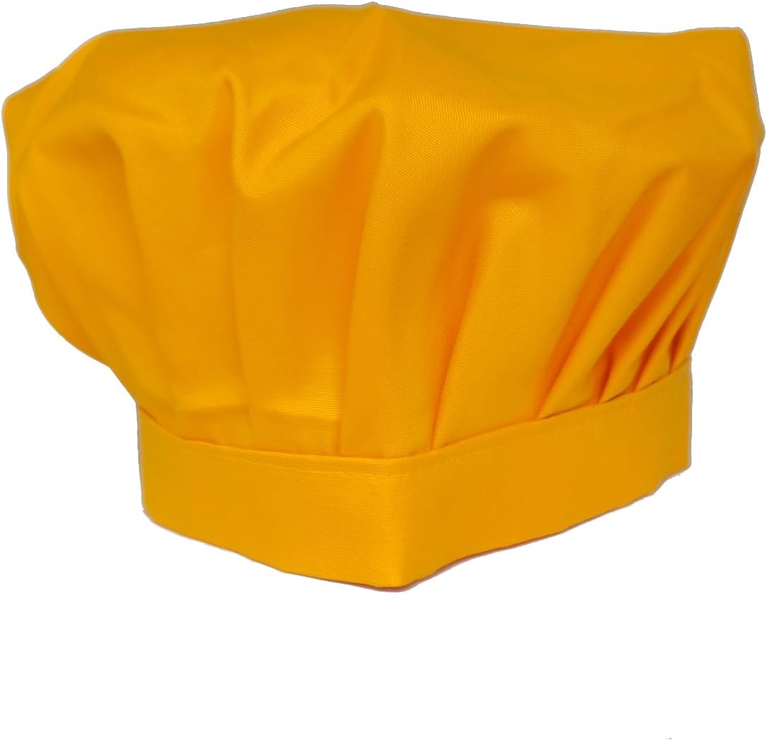 Switchon Polyester Unisex Chef Cap – Solid Elastic Adjustable Kitchen Hat for Cooking, Baking, Hotel, Café, Waiter & Home Use – One Size – Made in India
