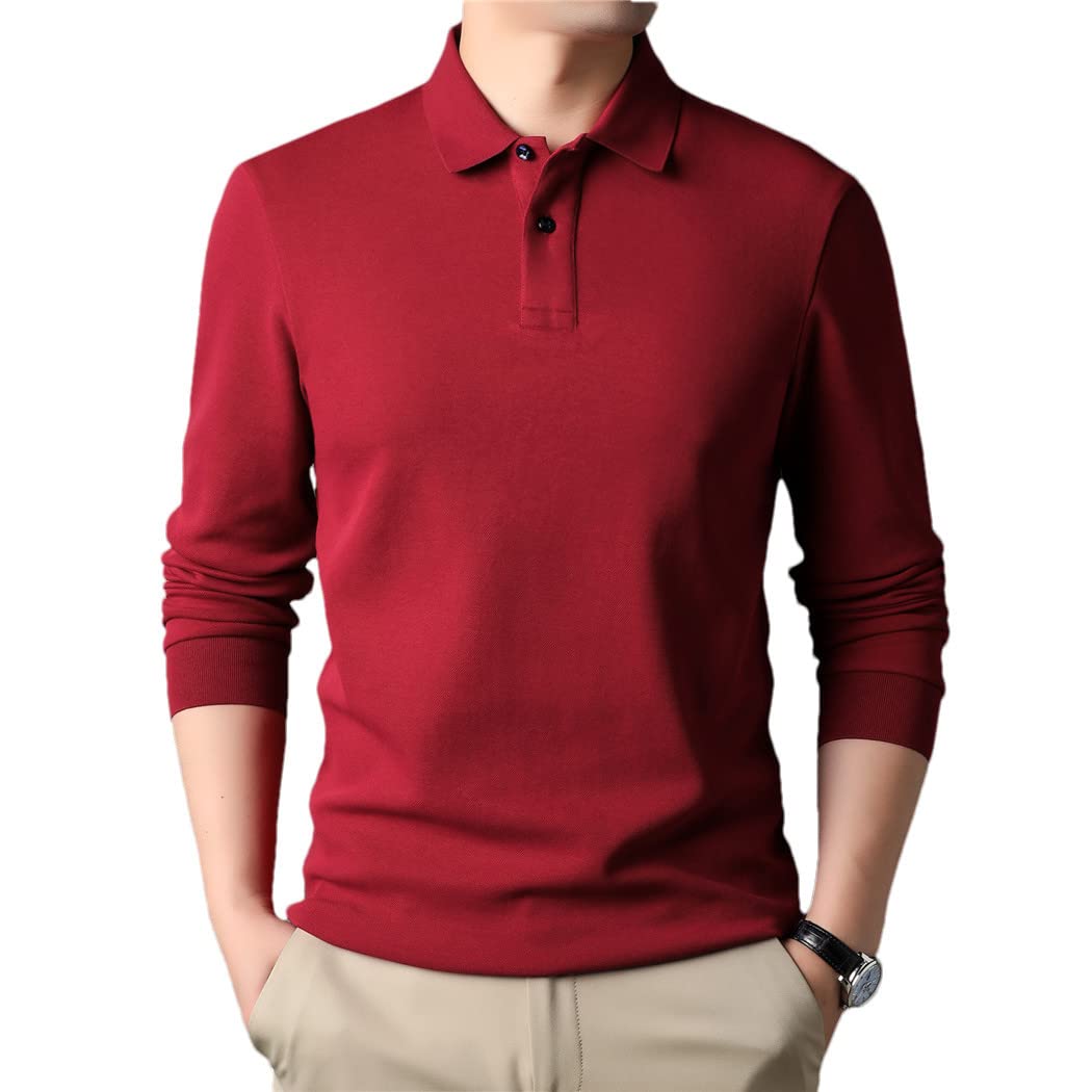 Polo coréen pour homme confortable bordeaux pour rester élégant sans souffrir du froid