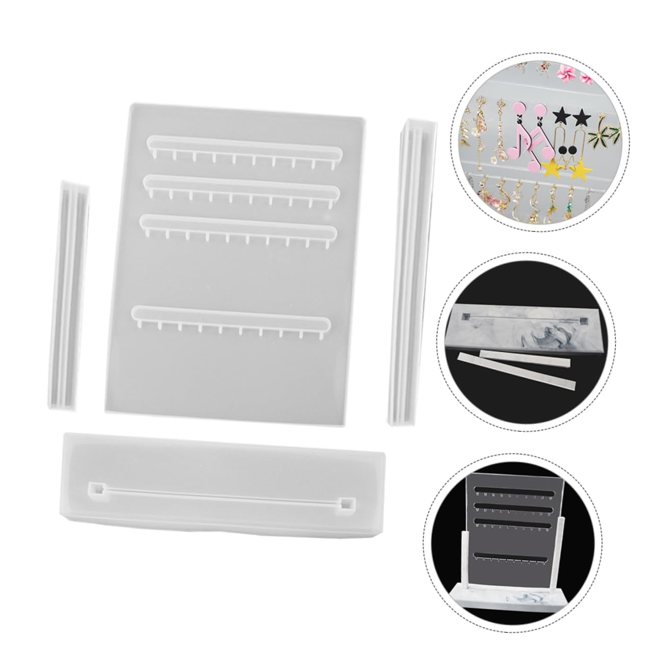 Angoily Stampo in Silicone Flessibile Per Portaoggetti Fai Da Te Per Gioielli Artigianali Facil Usare Pulire