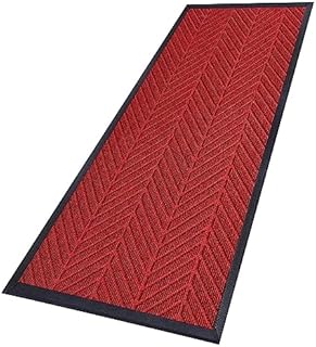 Saime Trading Heavy Duty Kitchen Runner Rugs Non Slip Super Abosrbent Doormats Washable Floor Mats for Hallway Kitchen Office Indoor Outdoor (Black, 40 x 60 cm)