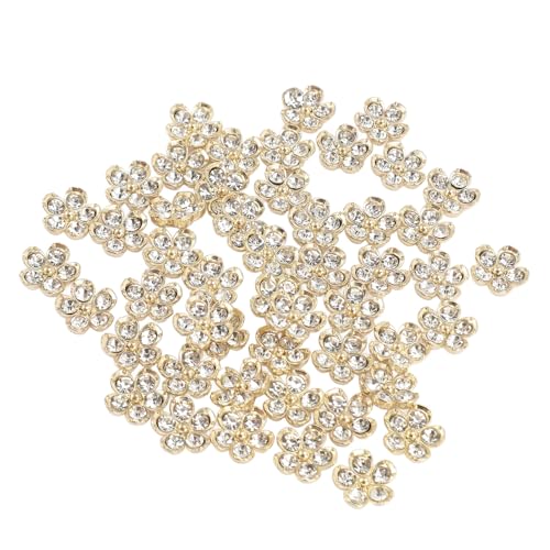 50個ネイルラインストーンキット、ネイルキット、メタルベース付きネイルアートジュエルを適用するスパークリングスタイリッシュ、ネイルアートクラフト、電話ケース、メガネ用の持続的なネイルアートデコレーション