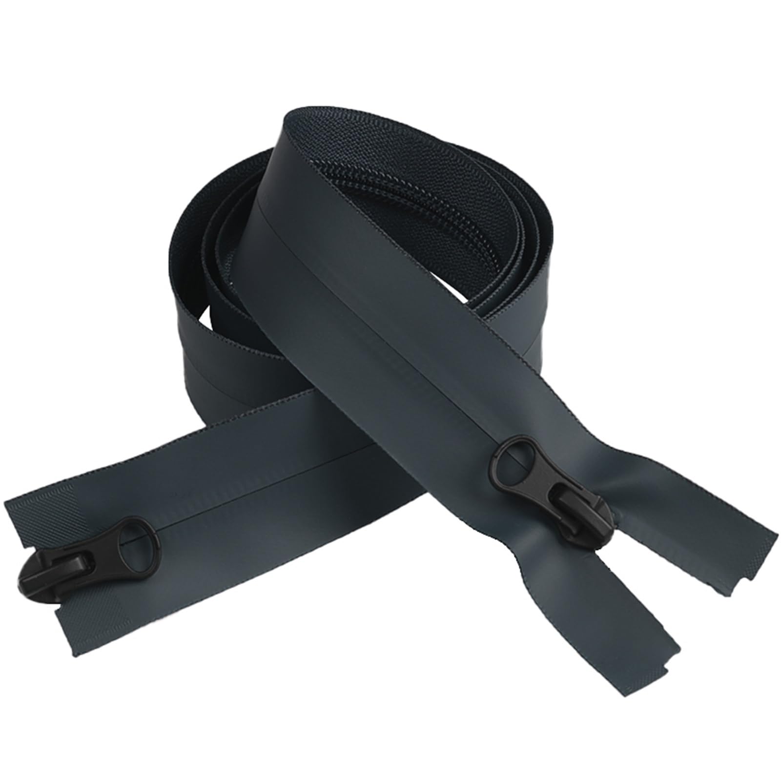 BTYQKZVPM Two Way Separating Zipper， Two Way Nylon Zipper For Down Windbreakers Seamless Invisible(DeepGreen-100cm)