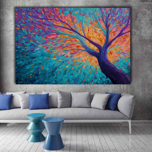 Tableau arbre de vie pour habiller un mur vide de salon - 2