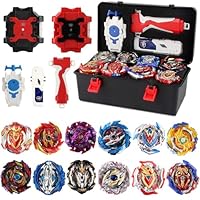 Afenau 12 in 1 Kampfkreisel Set, Kampfkreisel Koffer mit 3 Bidirektionaler Sender, Bey Burst Turbo Blade Set, 4D Kampfkreisel Set für Kinder 6 7 8 9 10 11 12 Jahre Geburtstag Weihnachten Geschenk