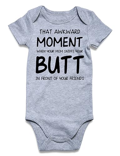Image of Loveternal Neutral Baby Girl's Boys Cotton Cute Saying Aunt Newborn Romper, Awkward Moment, 3-6 Months
