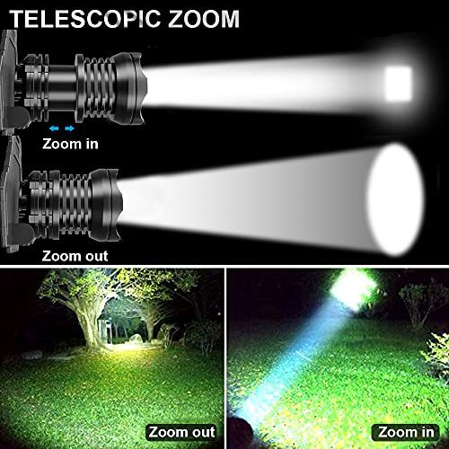 Led Rechargeable Headlamps For Adults,90000 Lumen Xph70 Super Bright Led Headlamp Zoomable, 90°Adjustable, Waterproof, 5 Modes Lightweight Head Lamp To Wear For Camping Running Hunting Cycling #TOP2