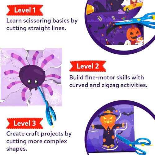Image of Skillmatics Snip Snip Halloween Craft, Scissor Skills, Felt Kits for Kids | Cutting Activity Book, Safety Scissors, Fine Motor Skills for Preschool, Screen-Free, Learning Toy, Toddlers, Ages 3, 4, 5, 6