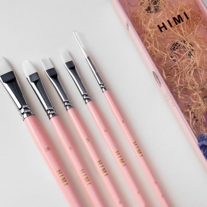 Image of THOOVI - HIMI Little Bird - Brush Set - 5 pcs - Pink