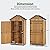 MCombo Large Outdoor Storage Shed with Adjustable Shelves, Outdoor Storage Cabinet with Lock, Wood Garden Tool Shed for Outside, Backyard and Patio (38x24x82 inch) 6056-1970 (Natural)