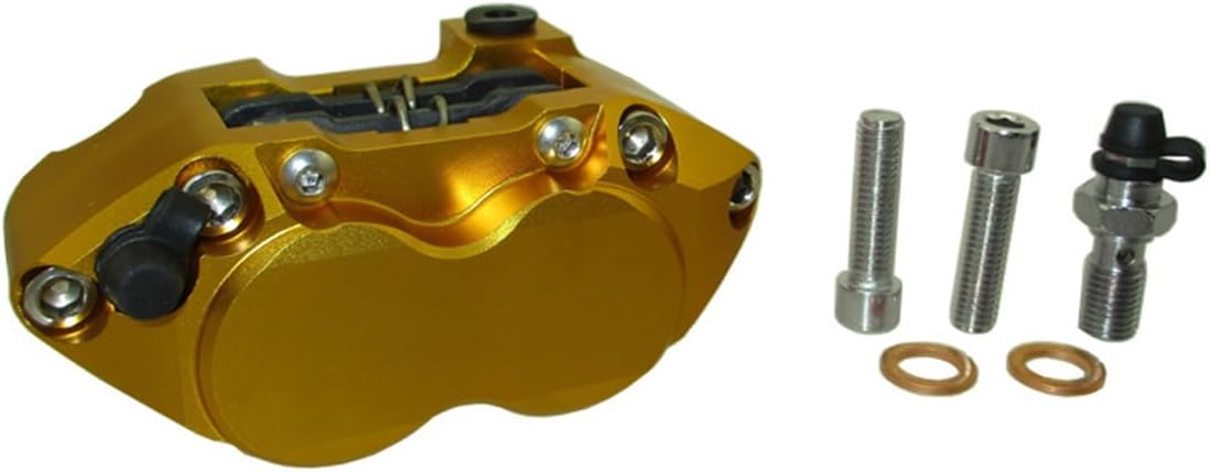 82mm 4-piston Brake Caliper Mounting Hole For Pit Dirt Super Motard Bike Scooter (Gold)