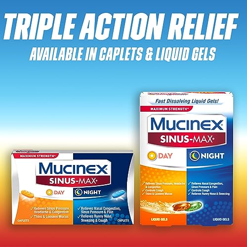 Mucinex Sinus-Max Max Strength Day & Night Liquid Gels 24 Ct thumb #7