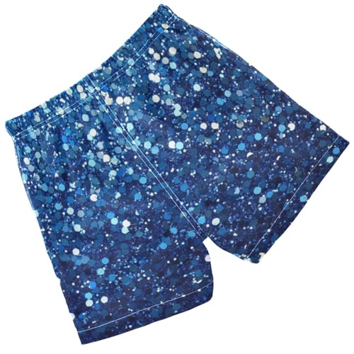 Pigsaly Boys Swim Trunks Dark Cobalt Blue Gradient Flashing Glitter Boys Board Shorts Swimsuit Swimwear Bathing Suit S2