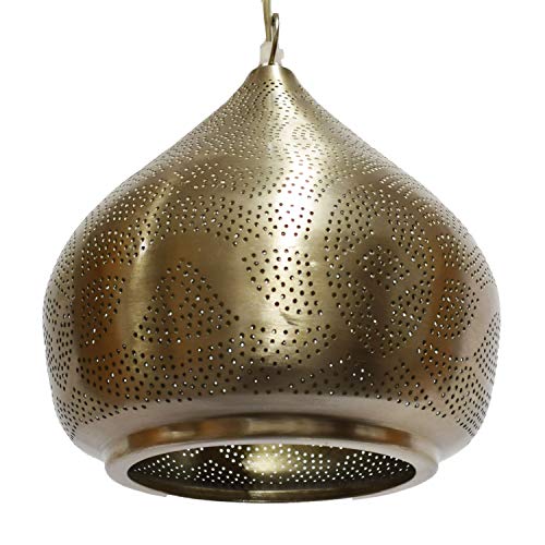 Orientalische Lampe Pendelleuchte Maysa 27cm Silber E27 Lampenfassung | Marokkanische Design Hängeleuchte Leuchte… – Bild 7