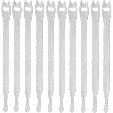 Pearstone 0.5 x 12" Touch Fastener Straps (White, 10-Pack) Cover