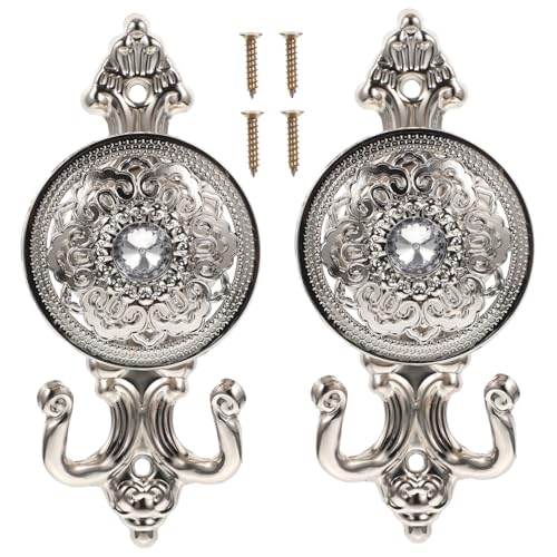 Cabilock 2Pcs Multifunctional Alloy Curtain Hooks Elegant Design for Kitchen and Bathroom for Drapery Accessories Stylish and Holdbacks for Home