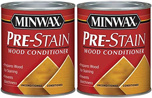 Minwax 61500444 Pre Stain Wood Conditioner, 1 Quart,Clear 2 Pack
