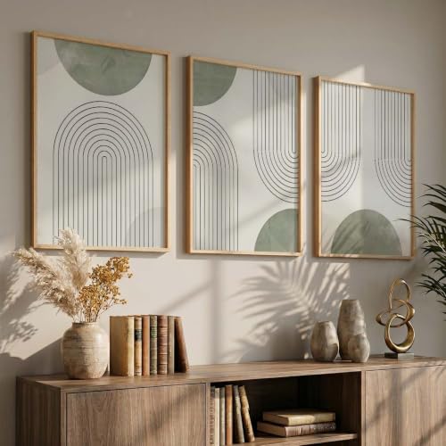 Image of kotart Painting Boho Wall Art Home Decoration Paintings With Frame For Living Room Bed Room Hotel Wall Decor Digital Reprint Set of 3